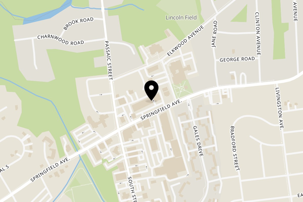 Map showing the location of Old Glory on 1259 Springfield Ave Unit 2 in New Providence